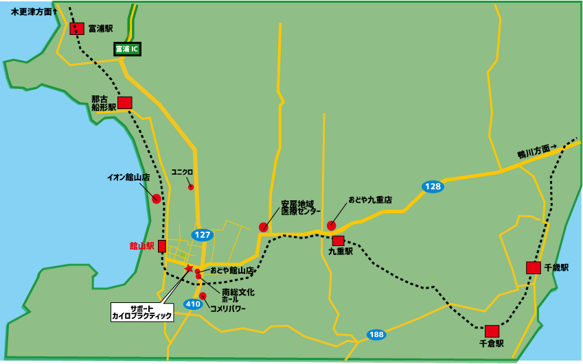 館山市近隣地図